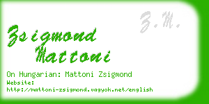 zsigmond mattoni business card